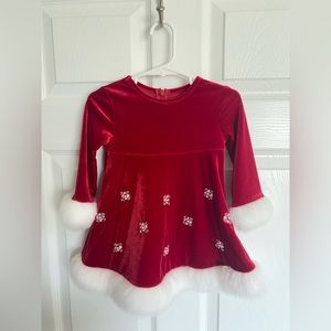 6 month Bonnie Baby red velvet Christmas Dress